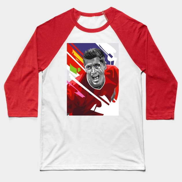 Robert Lewandowski Baseball T-Shirt by RJWLTG